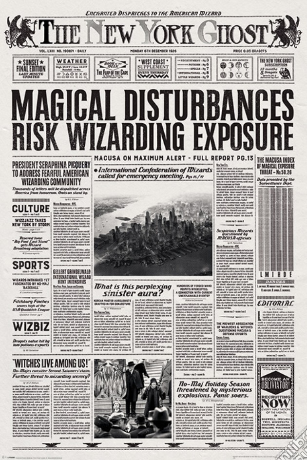 Fantastic Beasts - The New York Ghost (Poster Maxi 61X91,5 Cm) gioco di Pyramid