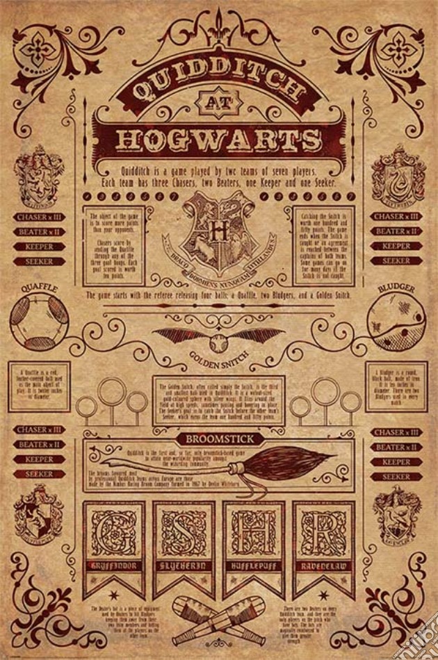 Harry Potter: Pyramid - Quidditch At Hogwarts (Poster Maxi 61X91,5 Cm) gioco di Pyramid