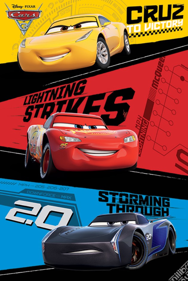Cars 3 - Trio (Poster Maxi 61x91,5 Cm) gioco