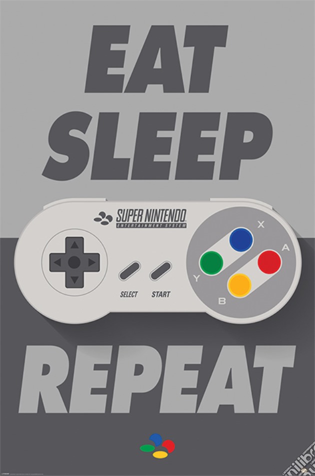 Nintendo - Eat Sleep Snes Repeat (Poster Maxi 61X91,5 Cm) gioco