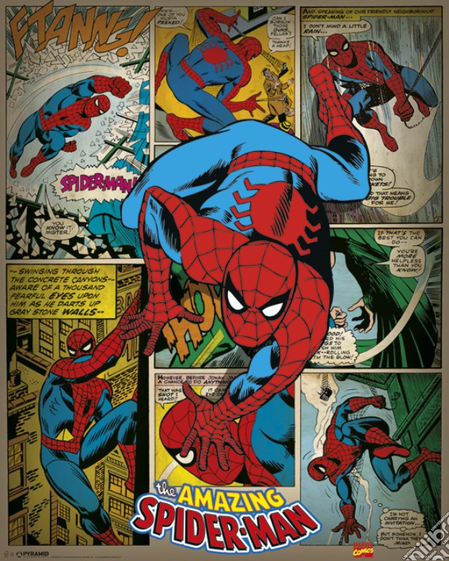 Marvel Comics - Spider-Man Retro (Mini Poster 40X50 Cm) gioco di Pyramid