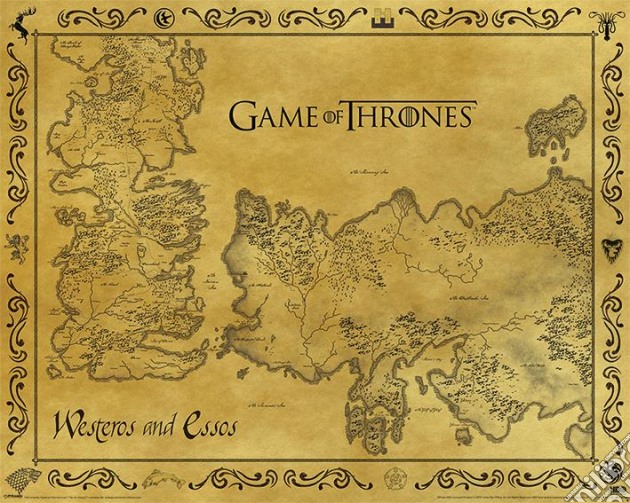 Game Of Thrones (Antique Map) Pyr Posters/Prints gioco di Pyramid
