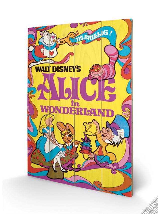 Alice In Wonderland - 1974 (Stampa Su Legno 59X40Cm) gioco di Pyramid