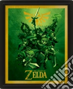 Nintendo: Pyramid - The Legend Of Zelda - Link - Framed 25X20 Cm (3D Lenticular Print / Stampa) giochi