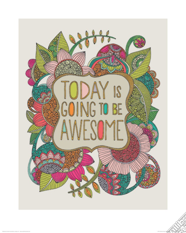 Pyramid: Valentina Ramos: Today Is Going To Be Awesome (Stampa 50X40 Cm) gioco di Pyramid