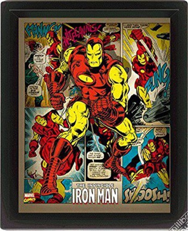 Marvel Retro - Iron Man (Poster Lenticolare 3D) gioco di Pyramid