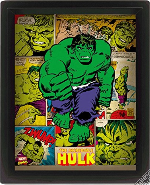 Marvel Retro - Hulk (Poster Lenticolare 3D) gioco di Pyramid