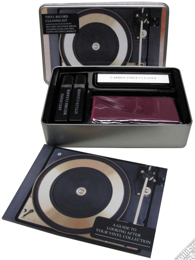Vinyl Record Cleaning Kit - Includes: Anti Static Brush. Cleaning Fluid. Cloth And Booklet A Guide To Looking After Your Vinyl Collection gioco