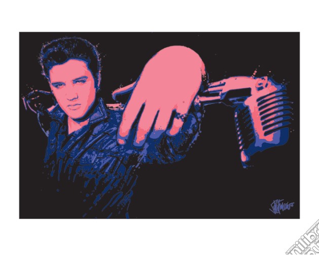Elvis Presley: Pyramid - Microphone 40X50 Cm (Art Print / Stampa) gioco di Pyramid