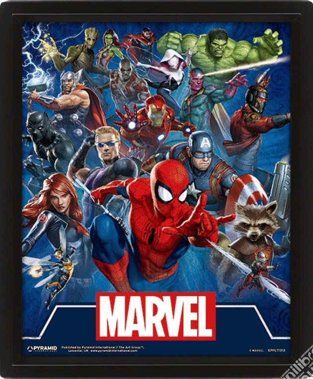 Marvel (Cinematic Icons) 3D Print - Framed gioco