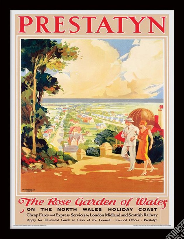 Prestatyn (The Rose Garden Of Wales By Mccorquodale Studio) (Stampa In Cornice) gioco di Pyramid
