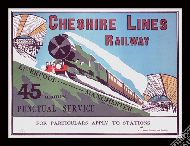 Liverpool (Cheshire Lines Railway) (Stampa In Cornice) gioco di Pyramid