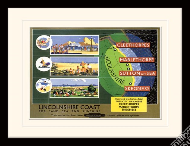 Lincolnshire (Coast By F Donald Blake) (Stampa In Cornice) gioco di Pyramid