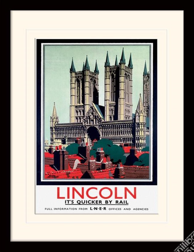 Lincoln (Cathedral By Frank Newbould) (Stampa In Cornice) gioco di Pyramid