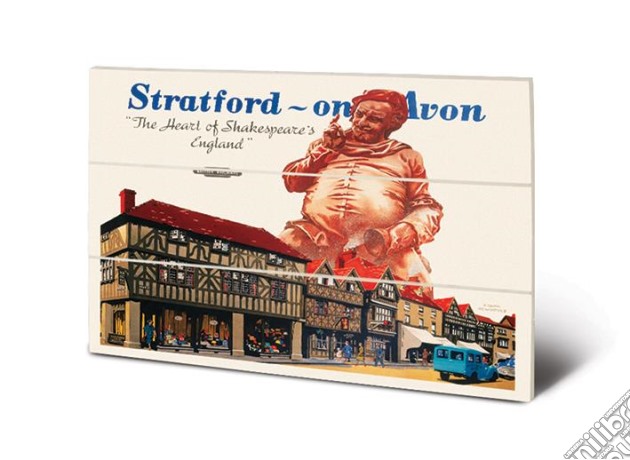Stratford On Avon (The Heart Of Shakespeare'S England By Frank Newbould) Micro Wood (Stampa Su Legno) gioco di Pyramid