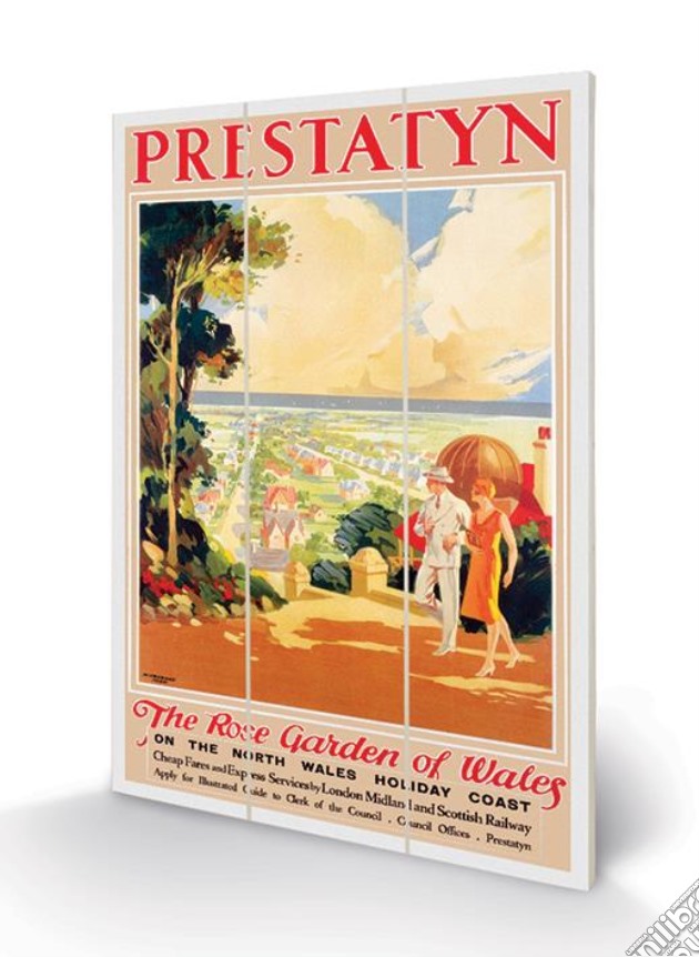 Prestatyn (The Rose Garden Of Wales By Mccorquodale Studio) Micro Wood (Stampa Su Legno) gioco di Pyramid