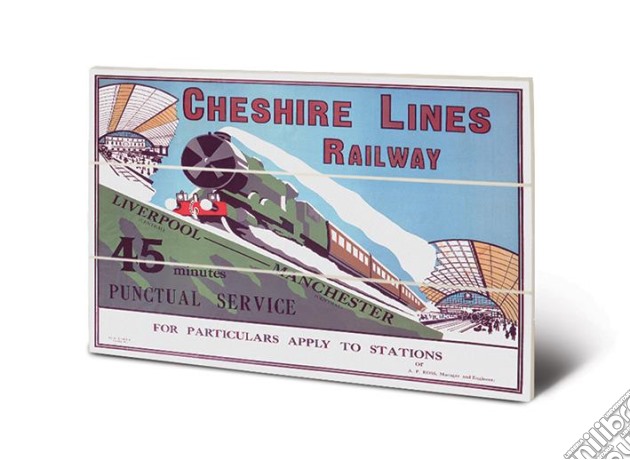 Liverpool (Cheshire Lines Railway) Micro Wood (Stampa Su Legno) gioco di Pyramid