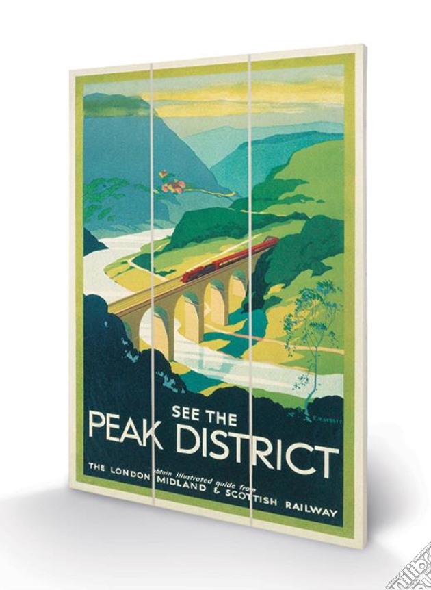 Peak District (Train By S R Wyatt) Micro Wood (Stampa Su Legno) gioco di Pyramid