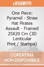 One Piece: Pyramid - Straw Hat Pirates Assault - Framed 25X20 Cm (3D Lenticular Print / Stampa)