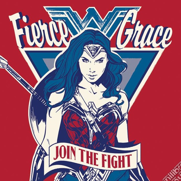 Wonder Woman (Join The Fight) 40X40 (Stampa Su Tela) gioco