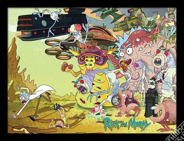 Rick And Morty - Creature Barrage (Stampa In Cornice 30X40 Cm) gioco