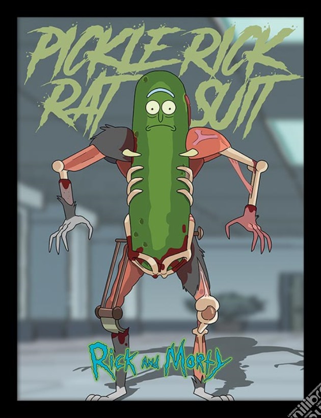 Rick And Morty - Pickle Rick (Stampa In Cornice 30X40 Cm) gioco