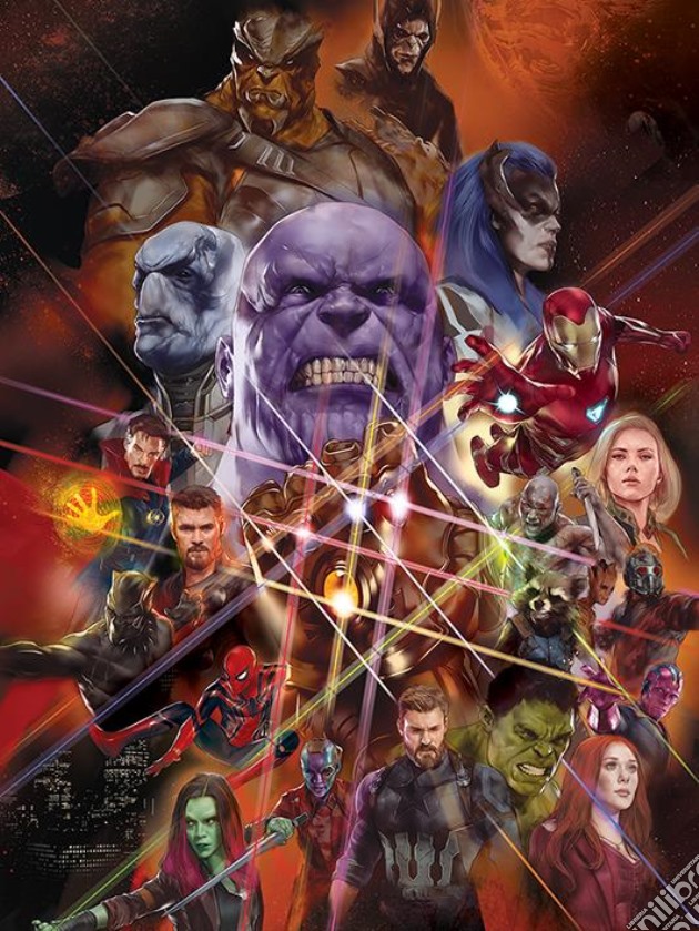 Avengers: Infinity War (Gauntlet Character Collage (Stampa Su Tela) gioco