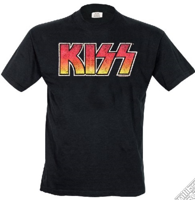 Kiss - Vintage Logo Black (T-Shirt Uomo S) gioco di CID