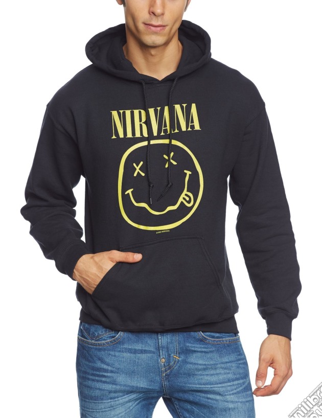 Nirvana: Happy Face (Felpa Con Cappuccio Unisex Tg. L) gioco di CID