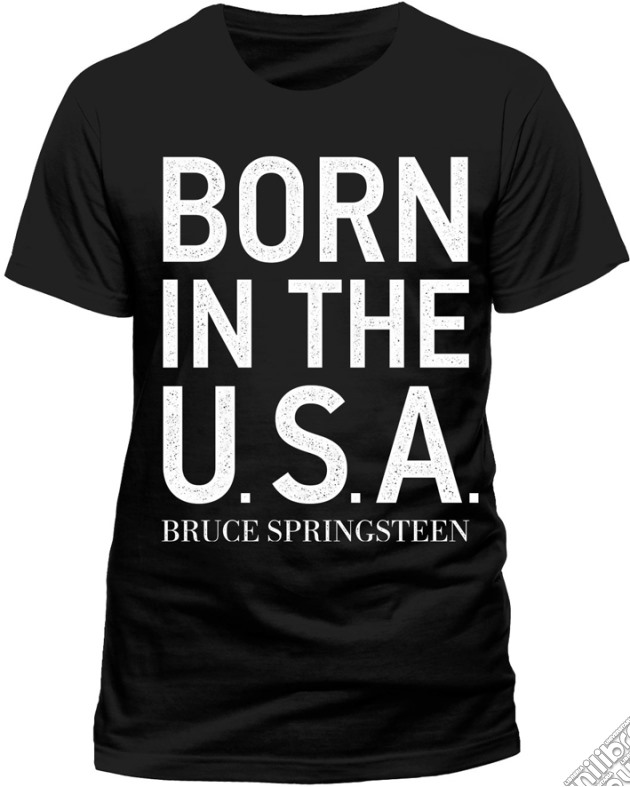 Bruce Springsteen - Born In The U.S.A. Text (T-Shirt Uomo S) gioco di CID