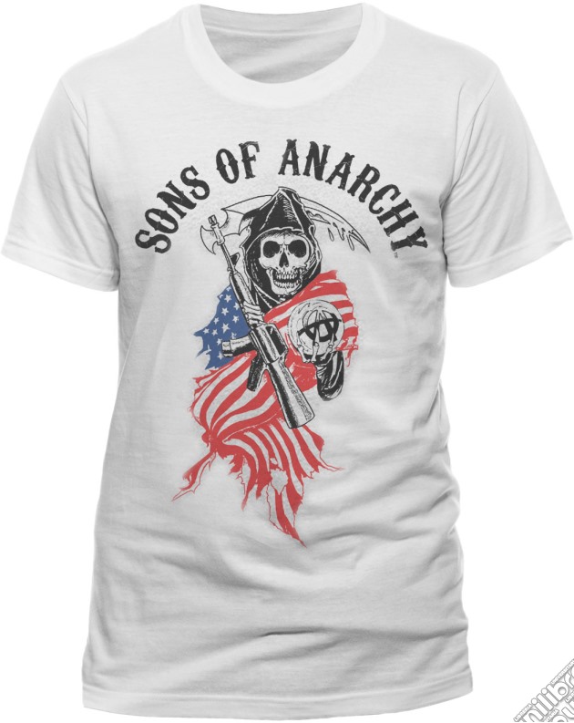 Sons Of Anarchy - Reaper Logo Usa (T-Shirt Uomo S) gioco di CID