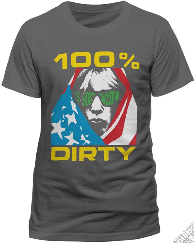 Sonic Youth - 100% Dirty (T-Shirt Uomo L) gioco di CID