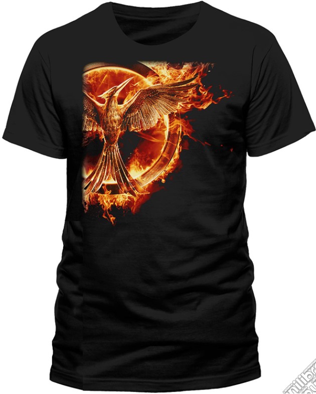 Hunger Games - Mockingjay Part One - Mockingjay Pin Flame Black (T-Shirt Uomo M) gioco di CID