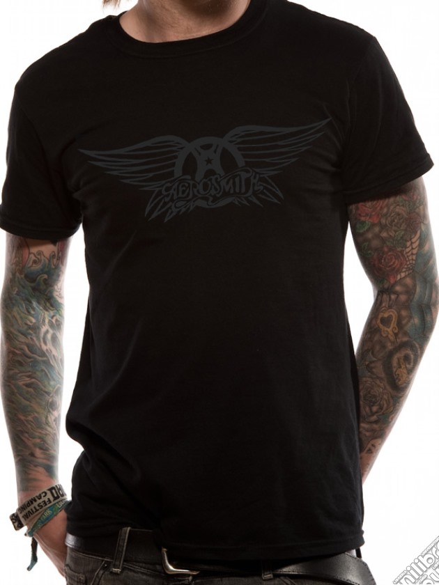 Aerosmith - Black On Black Wings Logo (Unisex Tg. XXL) gioco di CID