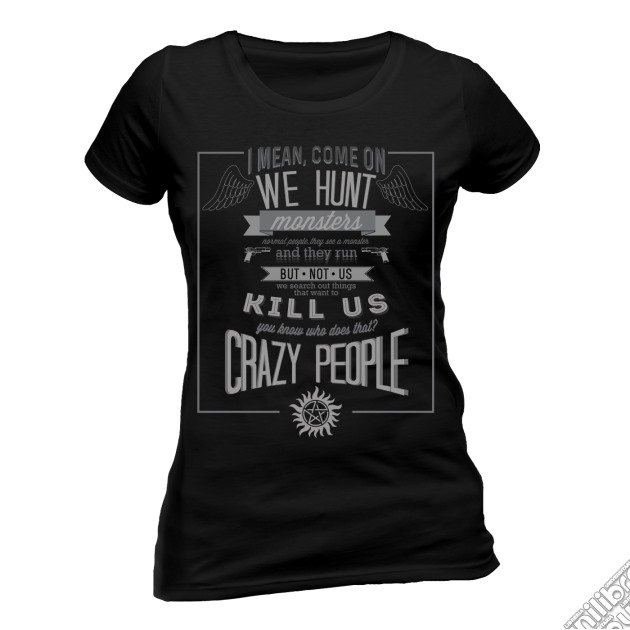 Supernatural - Crazy People (T-Shirt Donna Tg. L) gioco