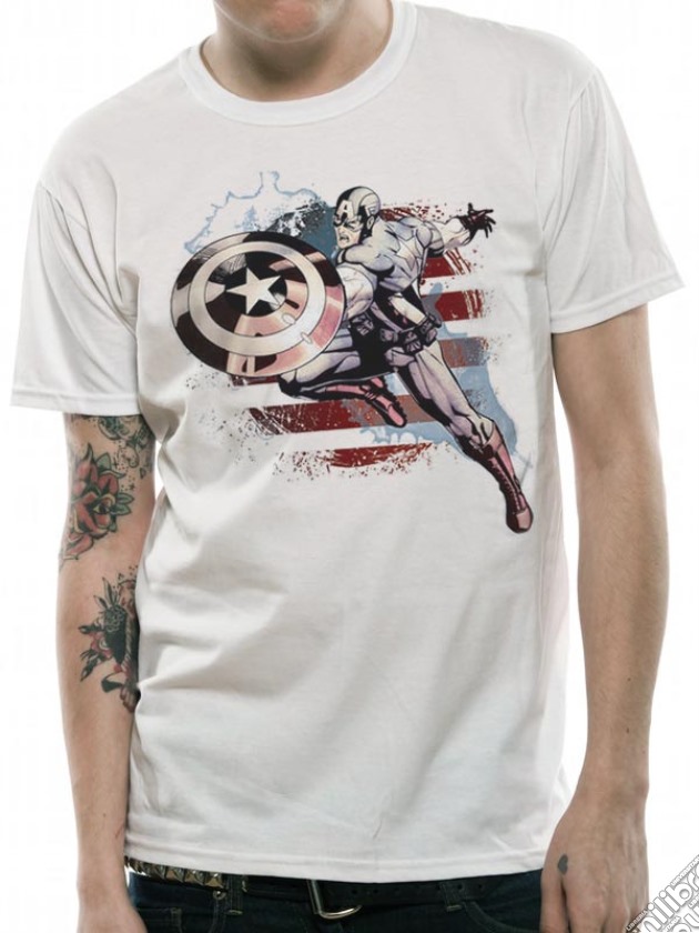 Civil War - Captain America (unisex Tg. L) Tshirt gioco
