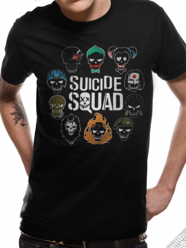 Suicide Squad - Logo And Icons (T-Shirt Unisex Tg. M) gioco