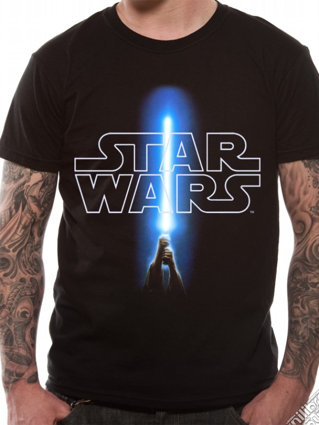 Star Wars - Logo And Saber (T-Shirt Unisex Tg. S) gioco di CID