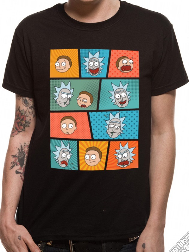 Rick And Morty - Pop Art Faces (T-Shirt Unisex Tg. S) gioco