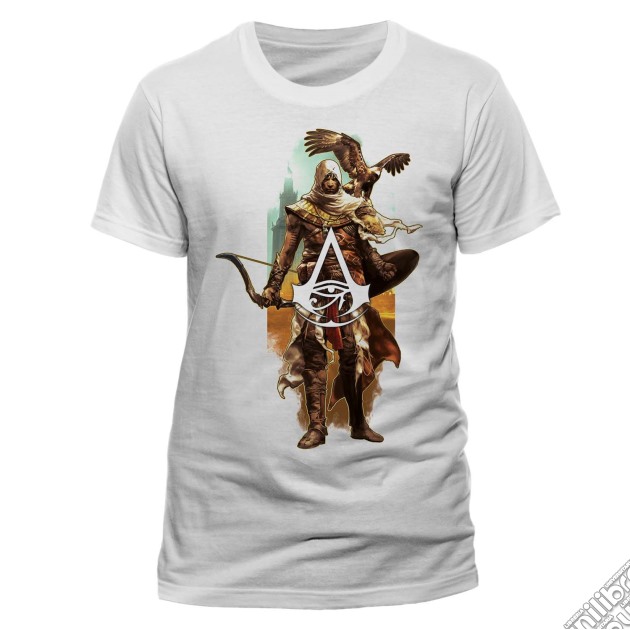 Assassin's Creed Origins - Character And Eagle (T-Shirt Unisex Tg. S) gioco