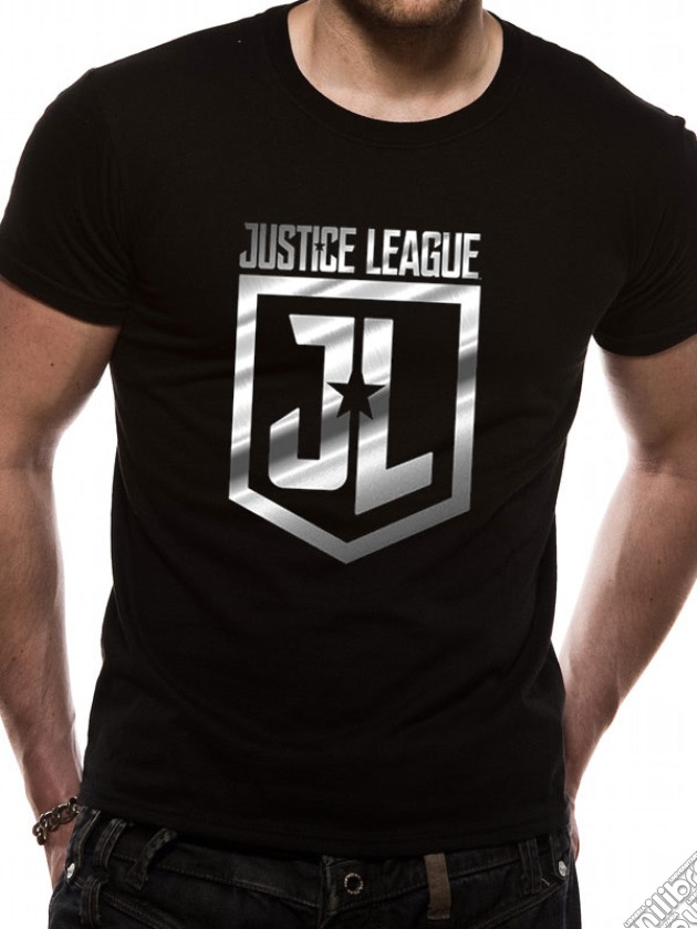 Justice League Movie - Foil Logo (T-Shirt Unisex Tg. M) gioco