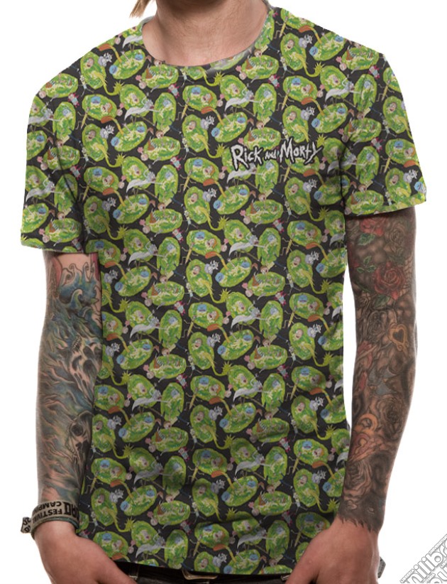 Rick And Morty - Repeat Pattern Sublimated (T-Shirt Unisex Tg. Xl) gioco