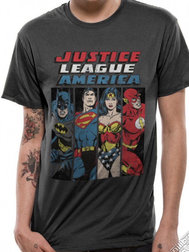 Justice League Comics - Lineup (T-Shirt Unisex Tg. S) gioco di CID