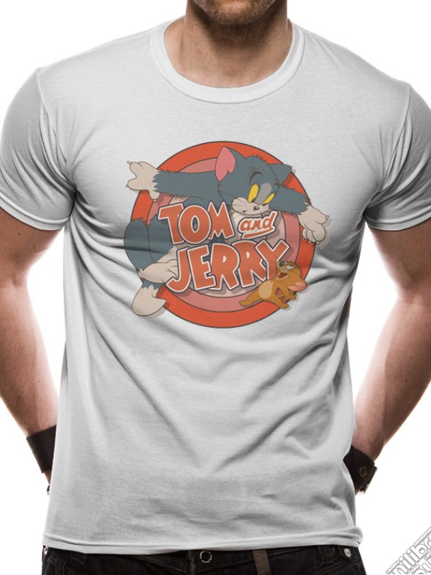 Tom And Jerry - Retro Logo (T-Shirt Unisex Tg. M) gioco