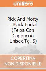 Rick And Morty - Black Portal (Felpa Con Cappuccio Unisex Tg. S) gioco