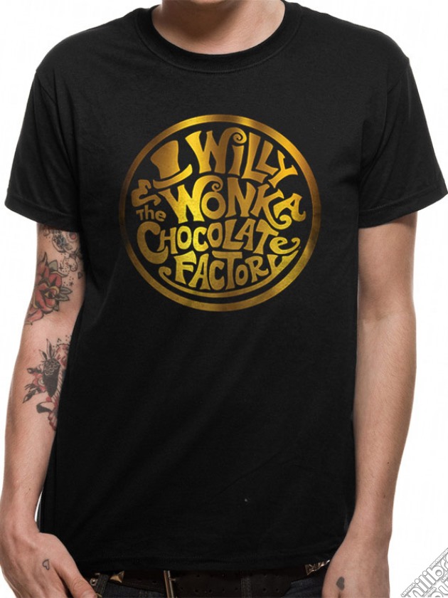 Willy Wonka - Gold Foil Logo (T-Shirt Unisex Tg. S) gioco