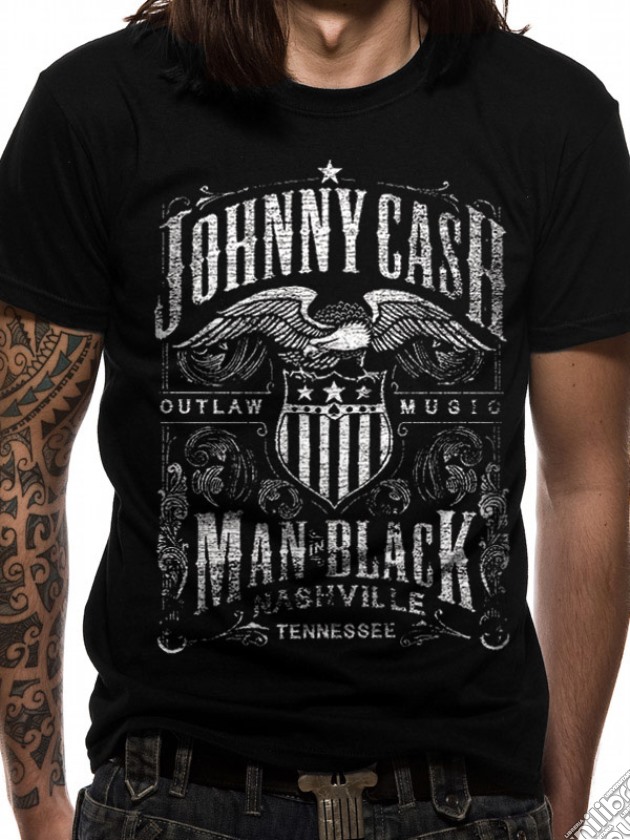 Johnny Cash - Label (T-Shirt Unisex Tg. S) gioco