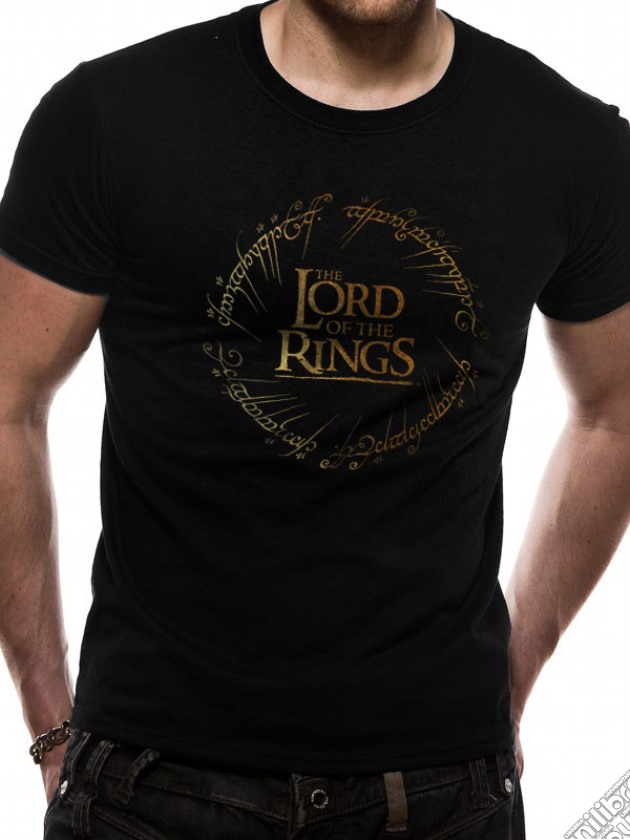 Lord Of The Rings - Gold Foil Logo (T-Shirt Unisex Tg. S) gioco