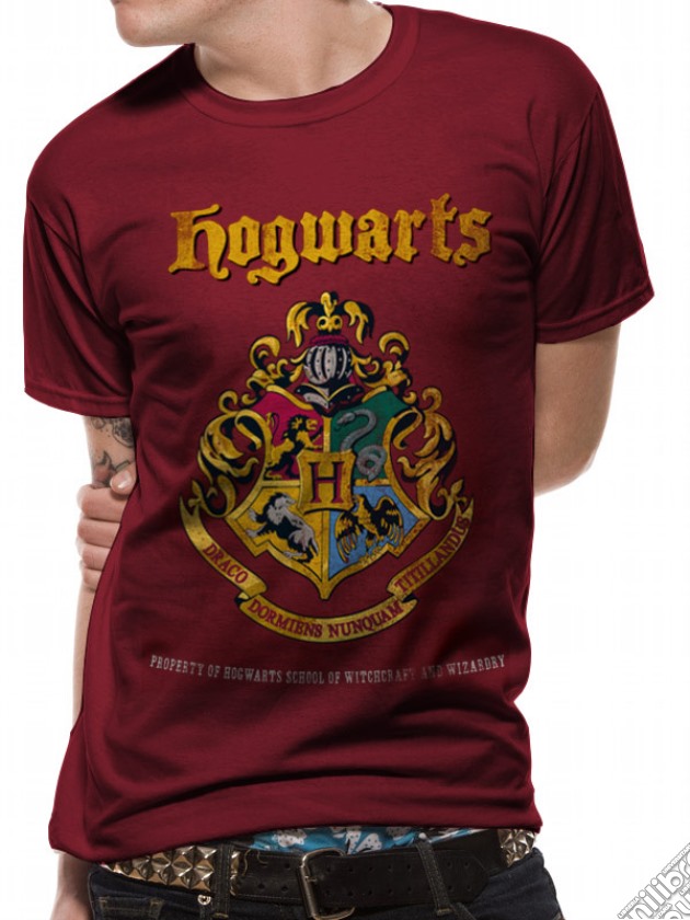 Harry Potter - Hogwarts Property Crest (T-Shirt Unisex Tg. M) gioco