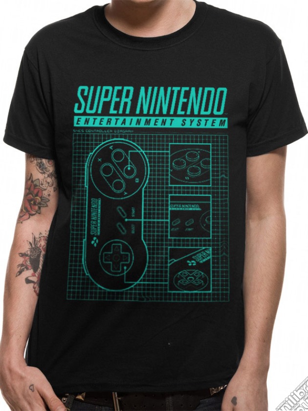 Nintendo - Super Nintendo Ent System (T-Shirt Unisex Tg. S) gioco di CID